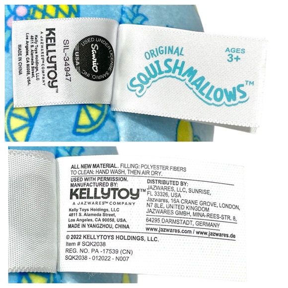 SQUISHMALLOWS Official Kellytoy Plush 6.5 Inch Pompompurin by Sanrio NWT - Picture 4 of 8